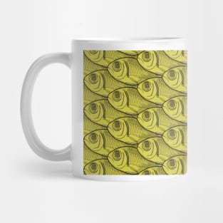 Yellow Fish Pattern Mug